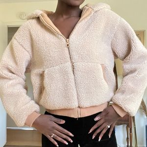 5/25$ Bershka cropped faux fur jacket